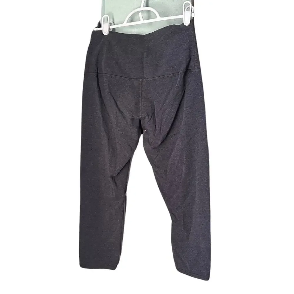 Dark Charcoal Grey Lululemon Cropped Capri Length Legging Athletic Activewear P4